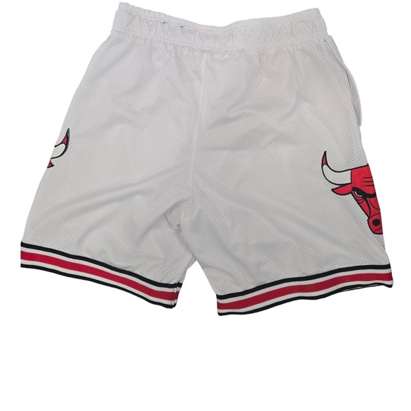 NBA Licensed Mesh Basketball Shorts – Bulls Style Graphic – Size M - Picture 4 of 5